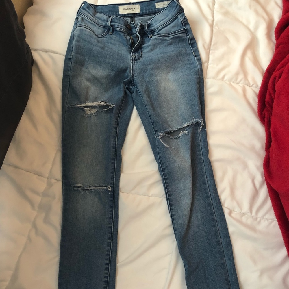 Pac-sun high waisted distressed jeans